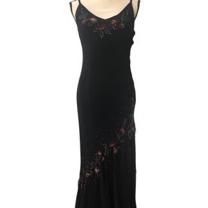 XSCAPE size 10 formal dress with floral sequin beading